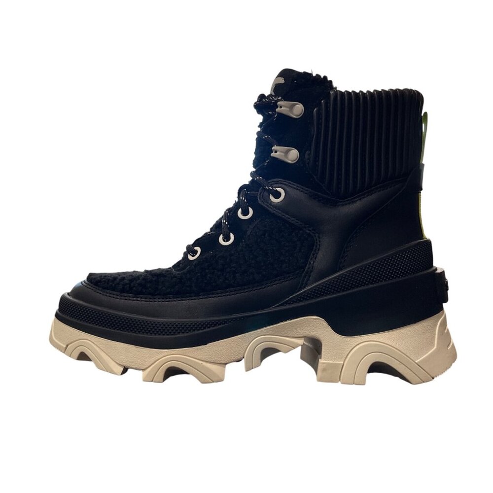 Sorel Women's Brex Cozy Lace Bootie Sneaker Black Size 5.5 - Picture 2 of 7